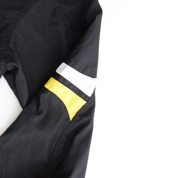 Vintage 90s Derby Black And Yellow Zip Up Nylon Windbreaker  Jacket 2XL - Picture 10 of 12